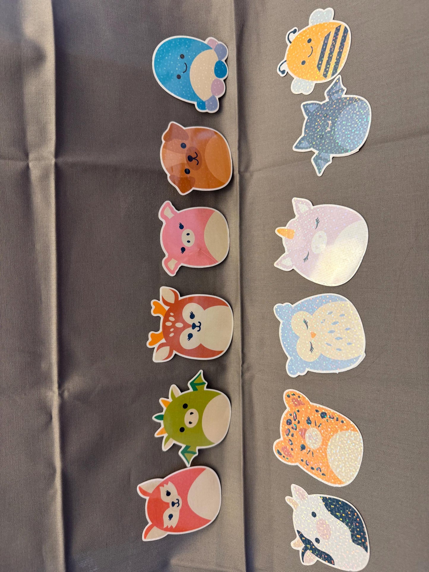 Adorable Squishmellow Sticker Pack - 12 Whimsical Designs| sticker set| Gifts for kids| Vinyl stickers