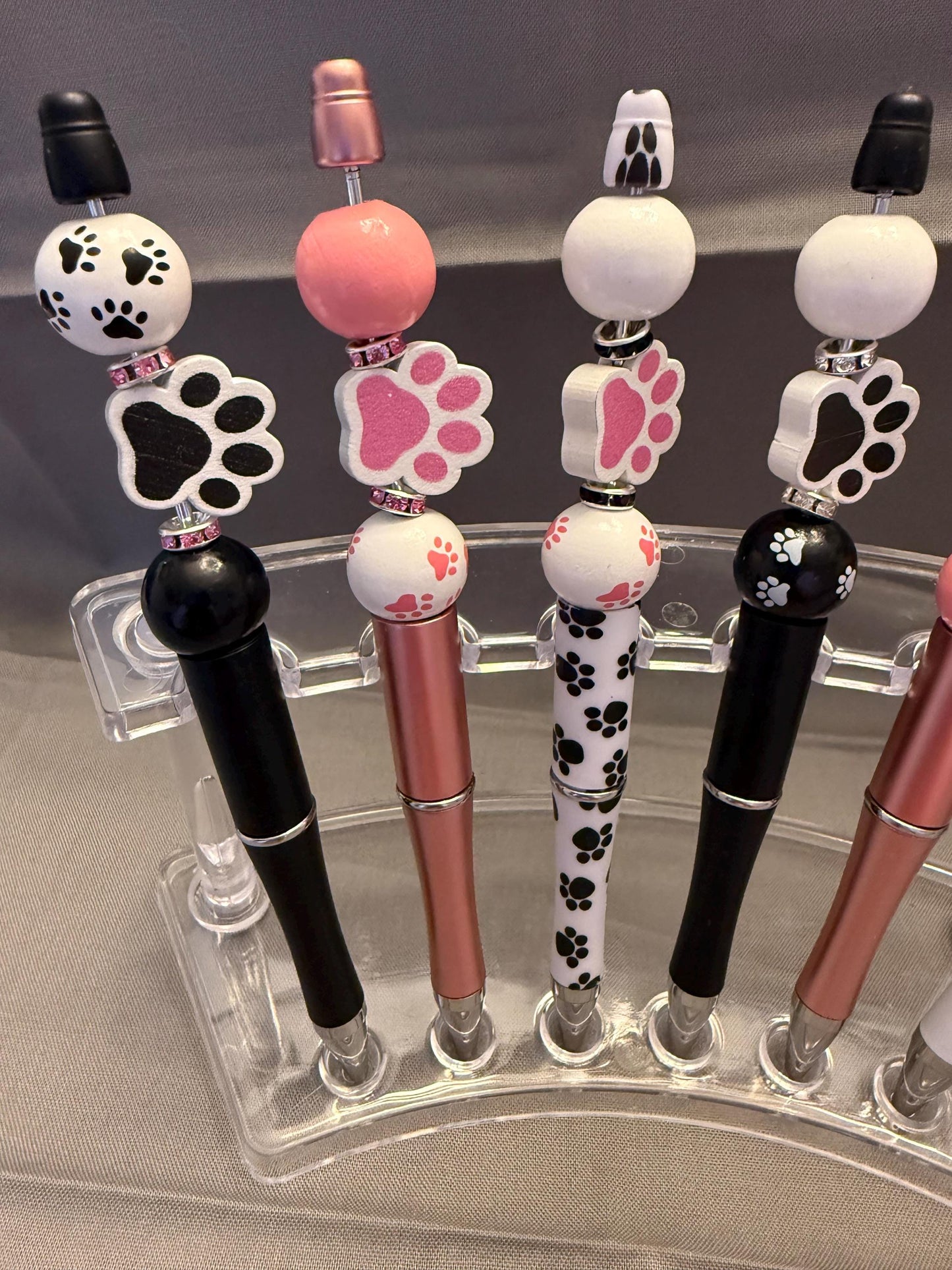 Handmade Beaded Pen with Cute Paw Print Detail| Animal Lover Gift| Dog Lover Pen| Beaded Pen| Animal Owners