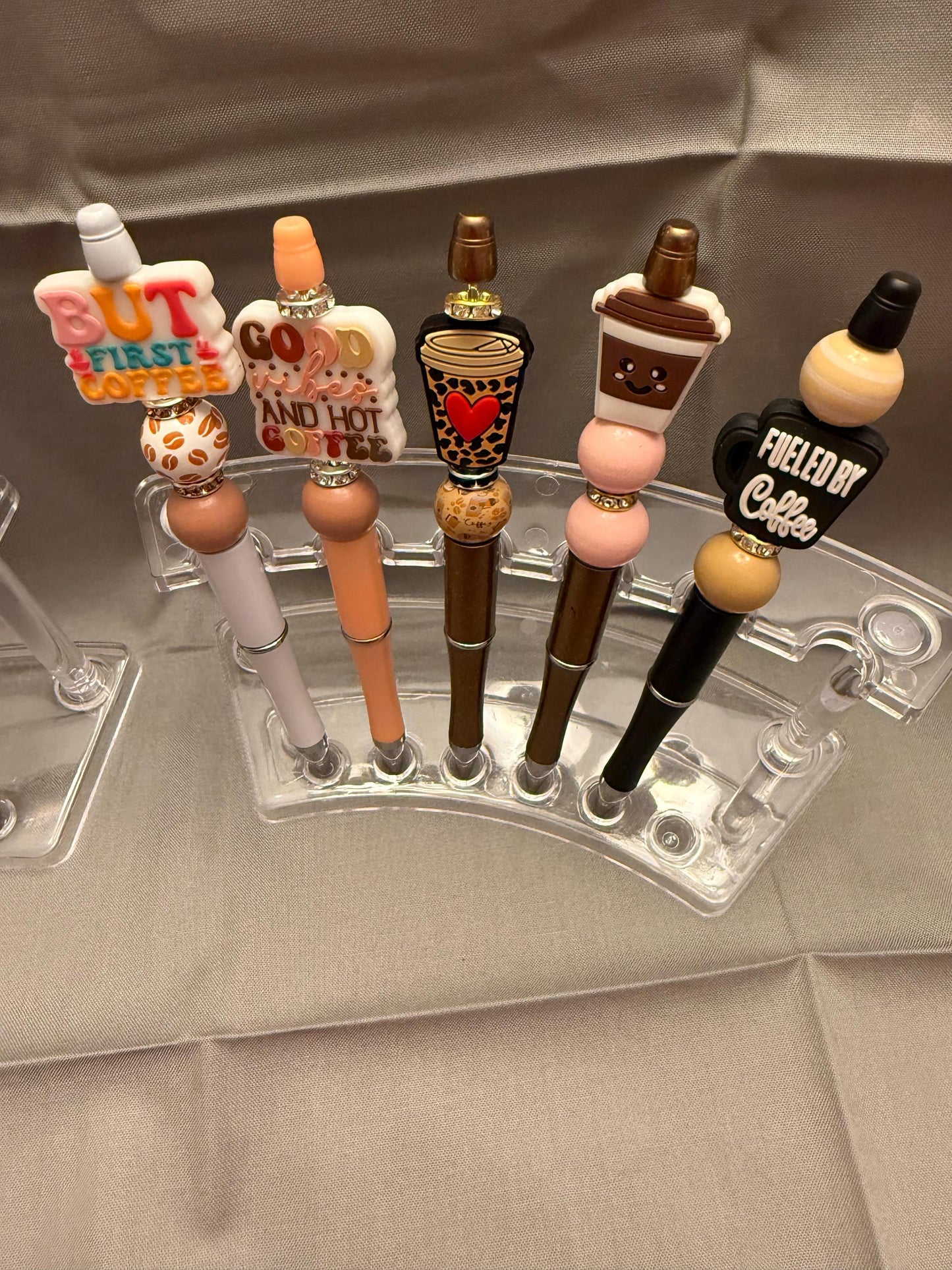 Quirky Coffee-Inspired Beaded Pen - Unique Gift for Java Junkies| Coffee Lovers| Coffee Beaded Pens| Beaded Pens| Coffee Themed Pens