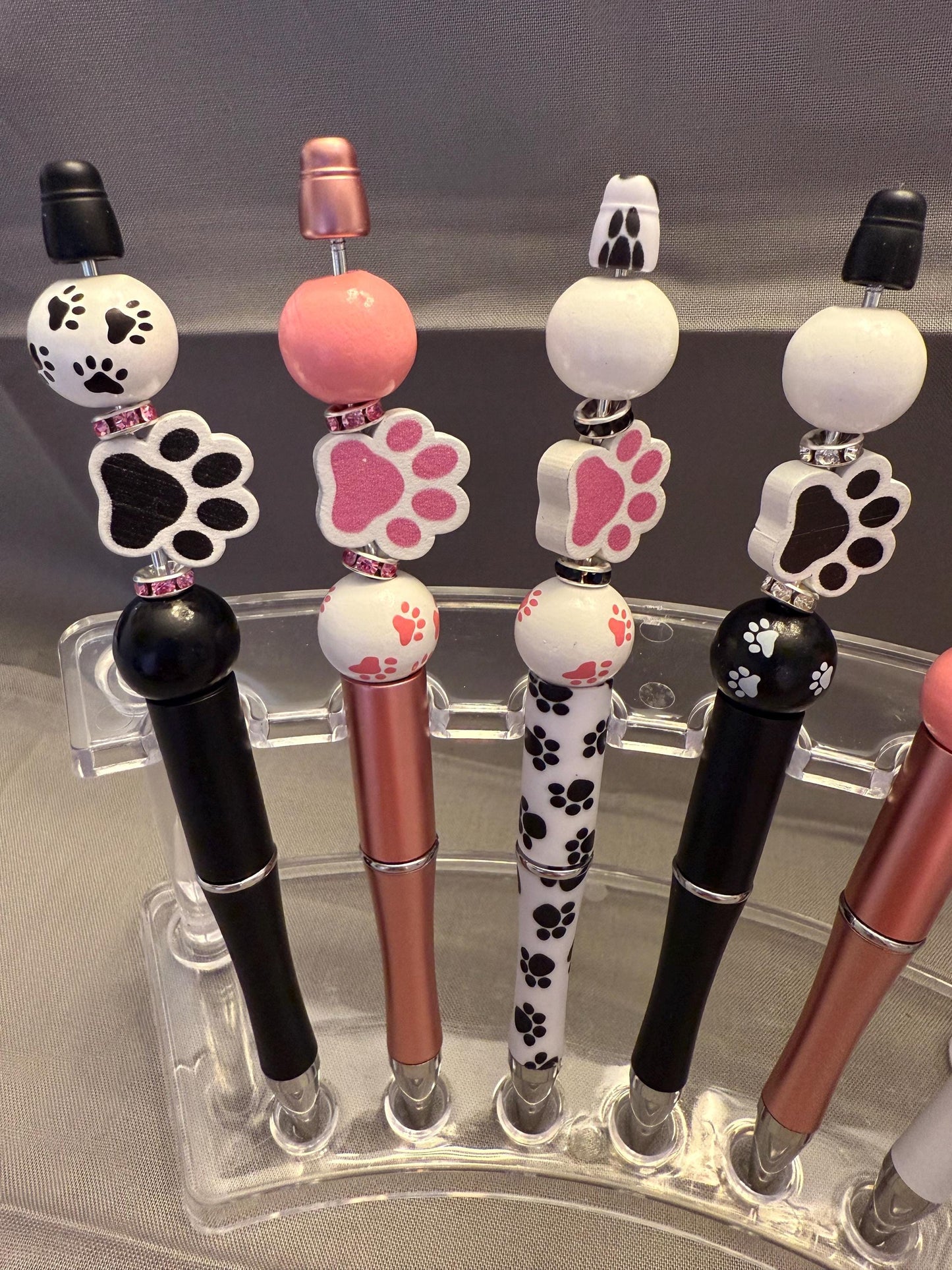 Handmade Beaded Pen with Cute Paw Print Detail| Animal Lover Gift| Dog Lover Pen| Beaded Pen| Animal Owners