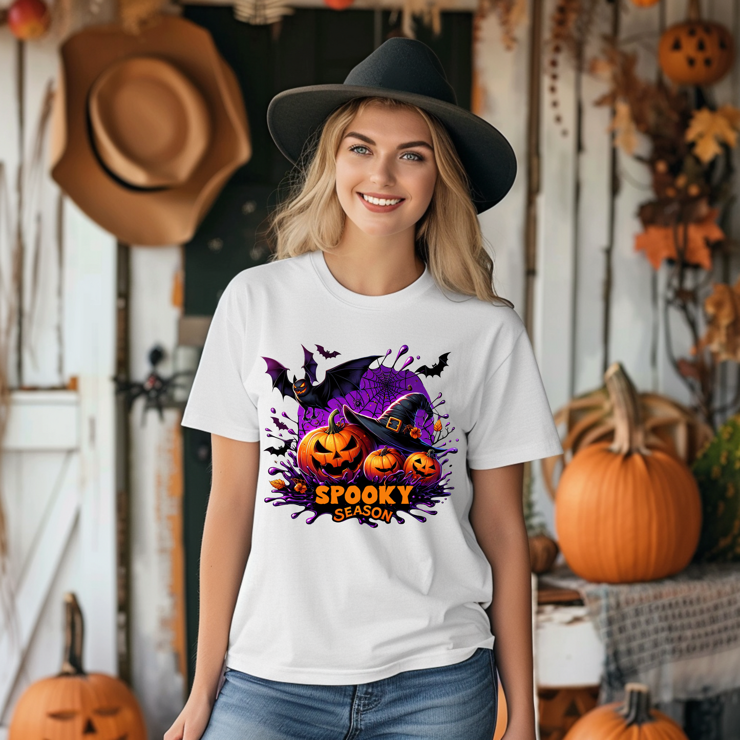 Spooky Season Shirt, Retro Halloween Shirt, Pumpkin Shirt, Spooky vibes
