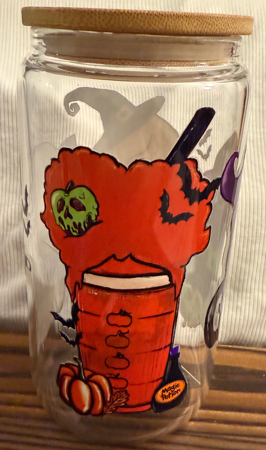 Witchy Coffee Glass can 16oz